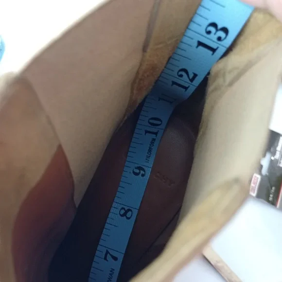 Givenchy Suede Chelsea Ankle Boots Tan Block Heel Resoled No Size Tag Measure 38 - Picture 14 of 15